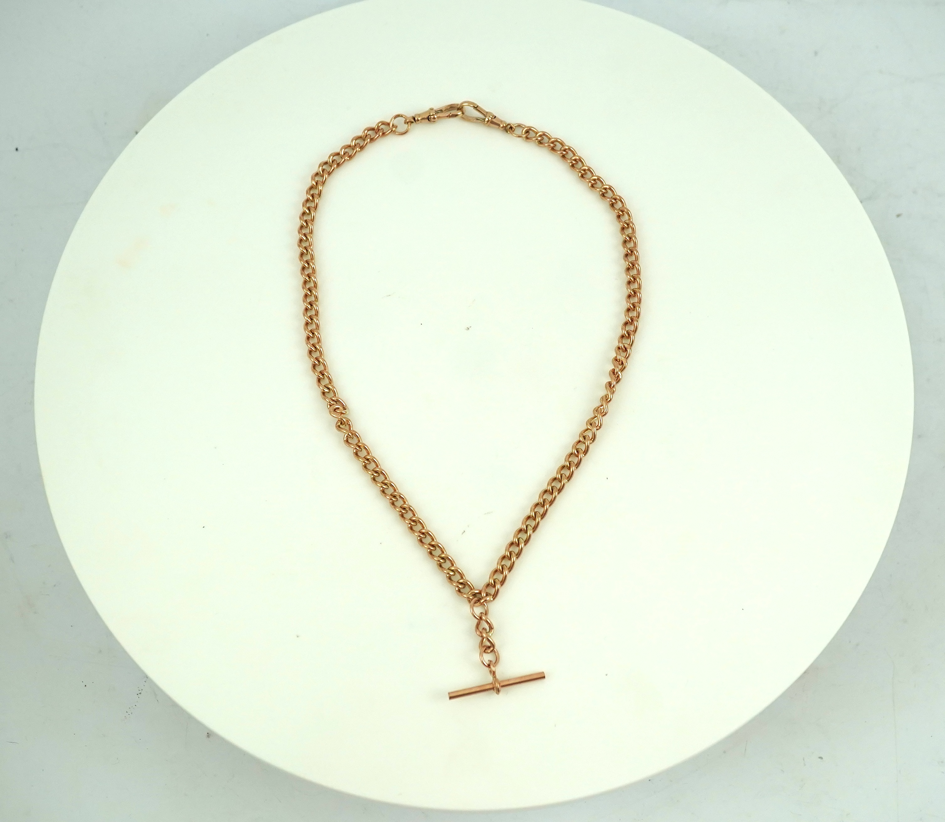 A 9ct gold Albert chain